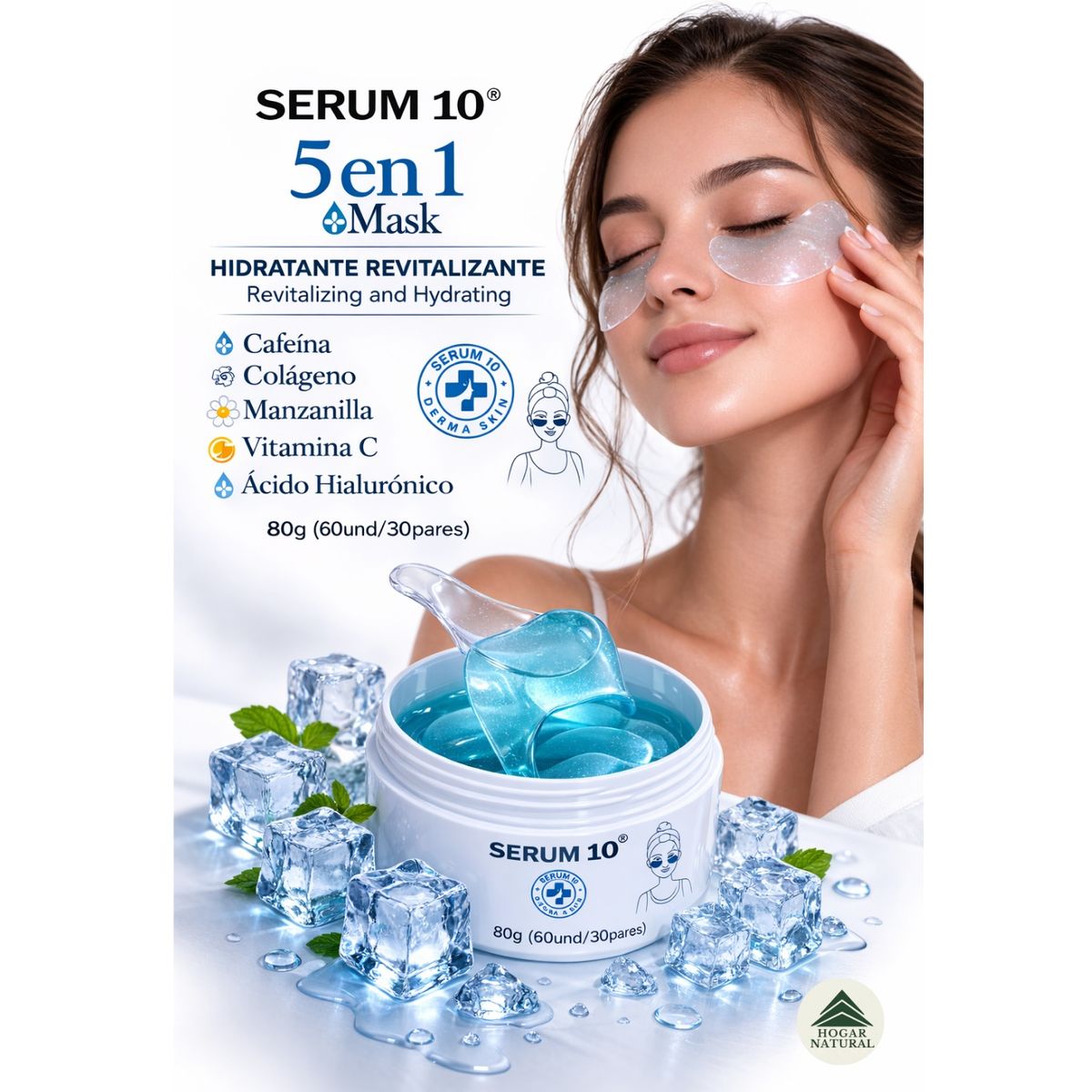 GENERICO - Mascarilla Parches Hidrogel Contorno Ojos Colágeno Reducción Ojeras Bolsas Arrugas Finas