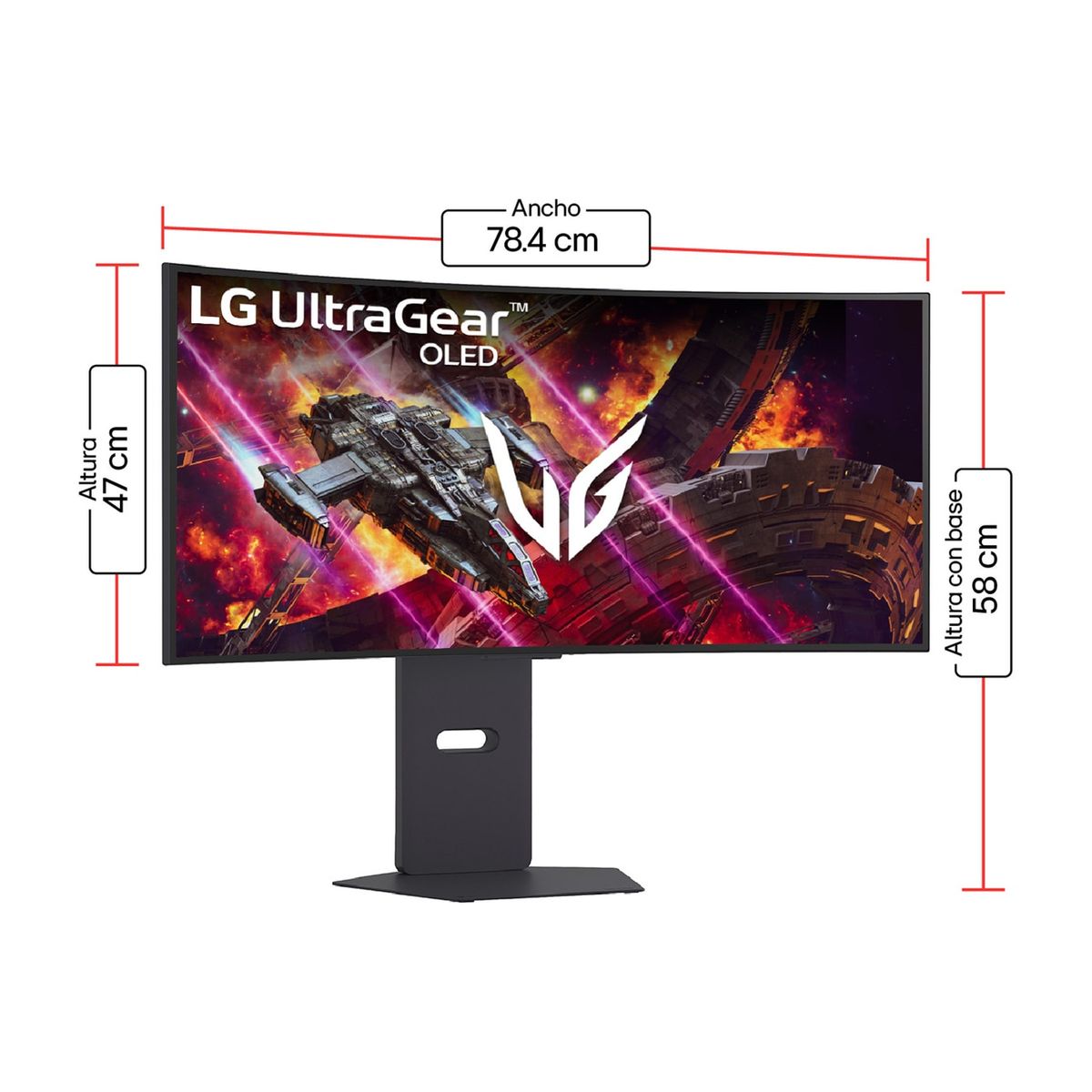 LG - Monitor Curvo Gamer UltraGear LG 34GX900A WQHD 240Hz OLED 34