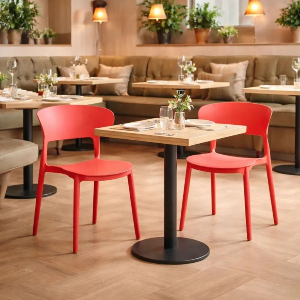 GENERICO - Set x3 Silla Multifuncional Para Comedor y Sala  Diseño Curvo, Apilable, Sin Brazos, Alta Calidad