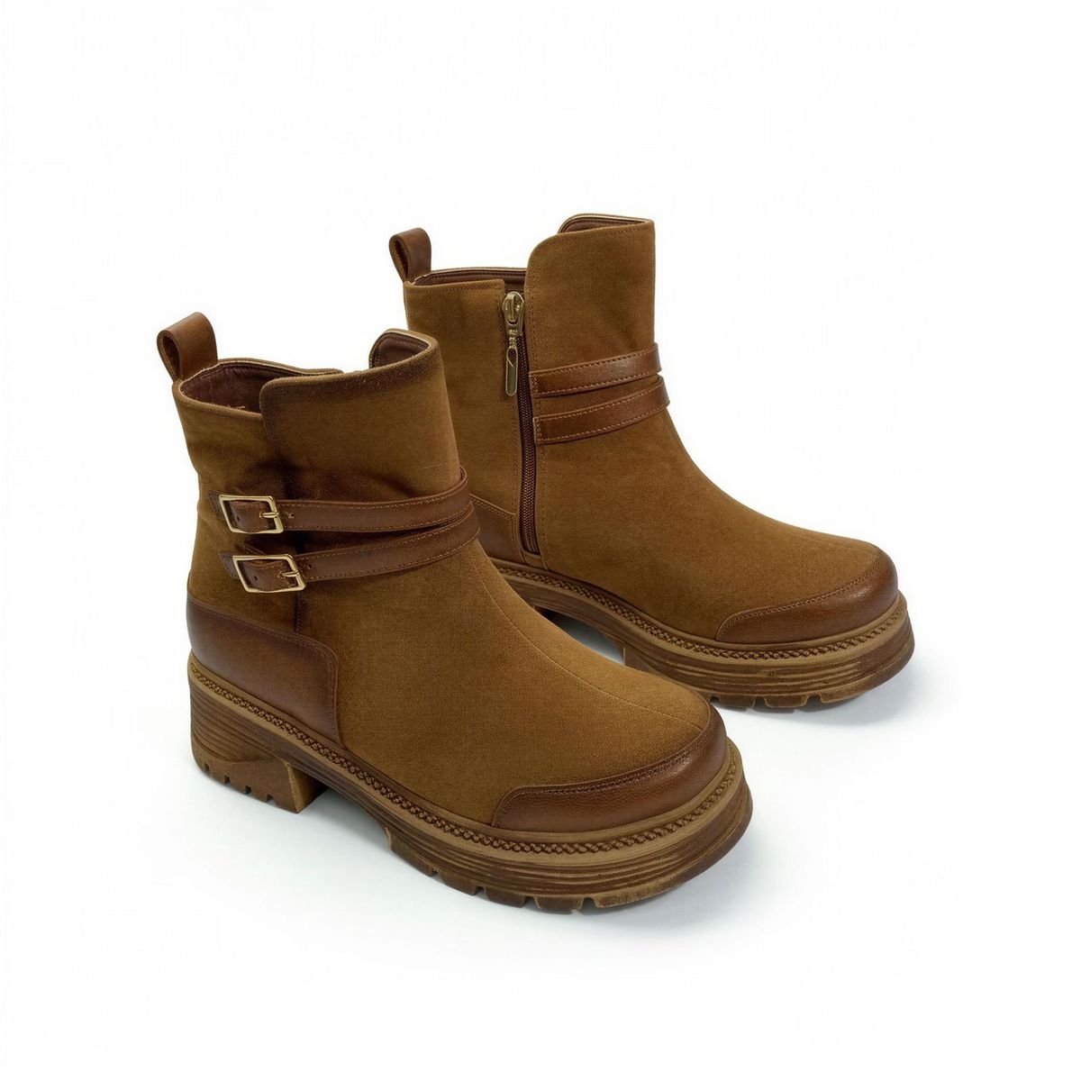 MANA DI DIO - BOTIN CARAMELO  STRAP PARA DAMA-MANA DI DIO