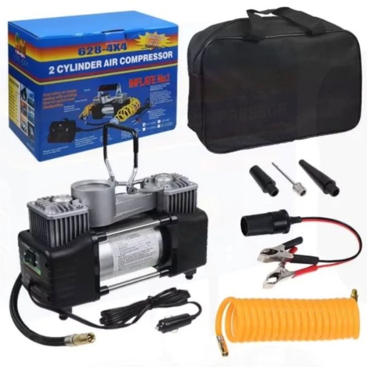 CAMEL - Compresor de Aire Doble Cilindro 150 PSI - 12V Metálico Profesional