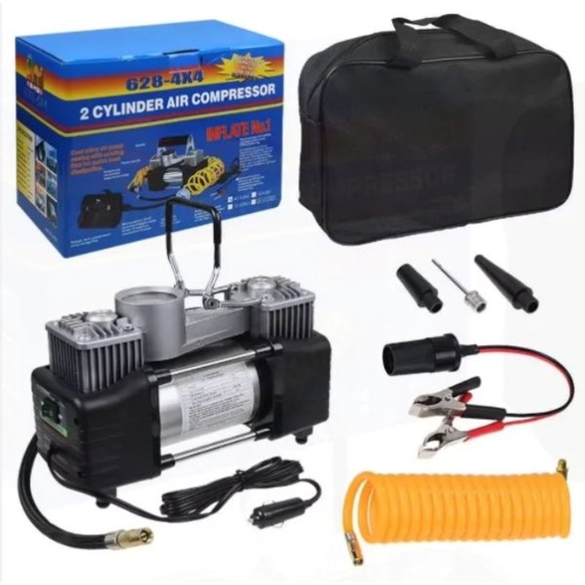 CAMEL - Compresor de Aire Doble Cilindro 150 PSI - 12V Metálico Profesional