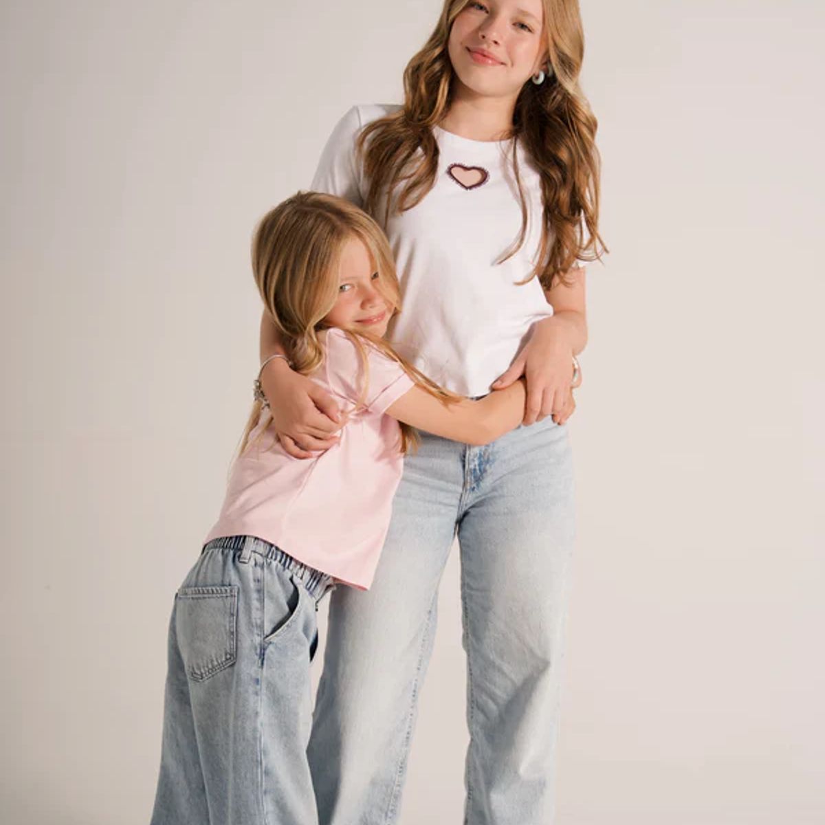 BASICAL - Camiseta open para niña blanco