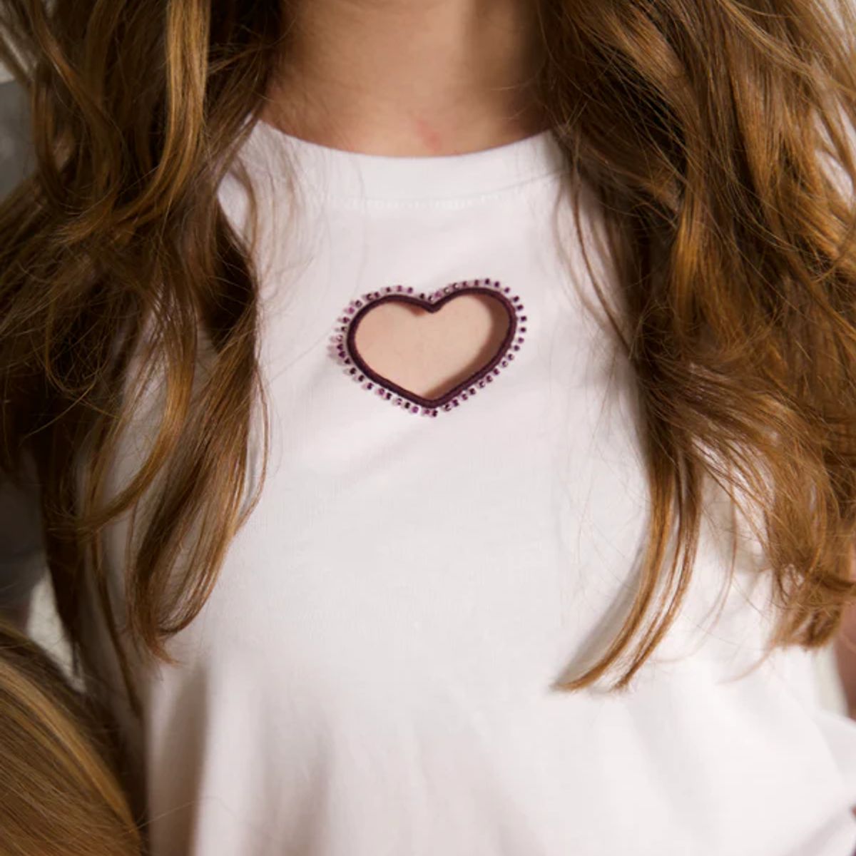 BASICAL - Camiseta open para niña blanco