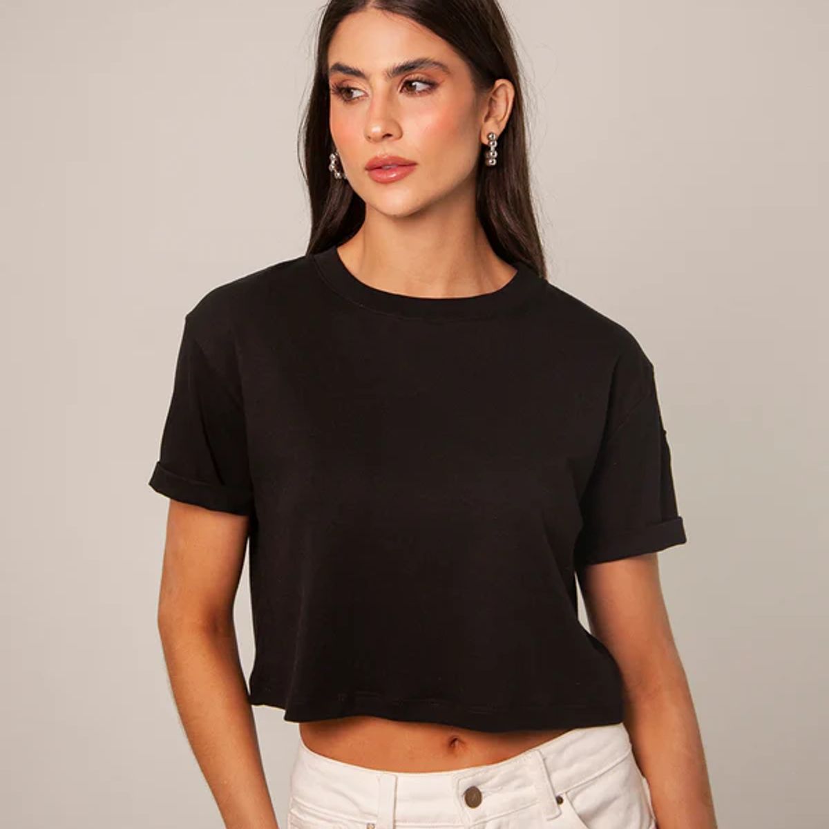 BASICAL - Camiseta Crop Corazon Abierto Atras