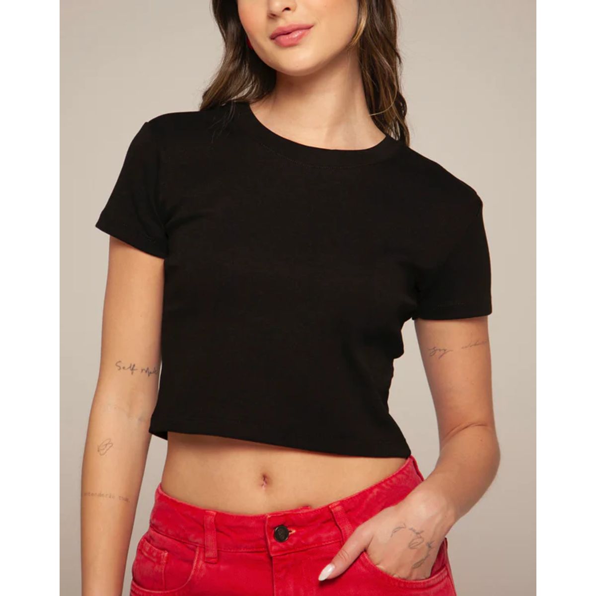BASICAL - Camiseta Cropped Baby Tee