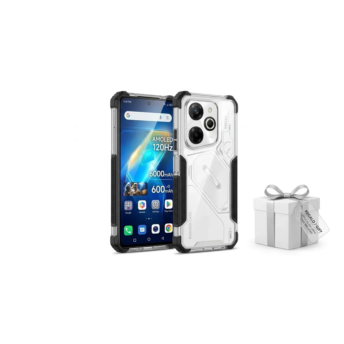 TECNO MOBILE - Celular Tecno Pova 6 5G 256GB + 8GB RAM + Estuche Protector de Lujo Gratis - Nuevo Garantía 1 Año