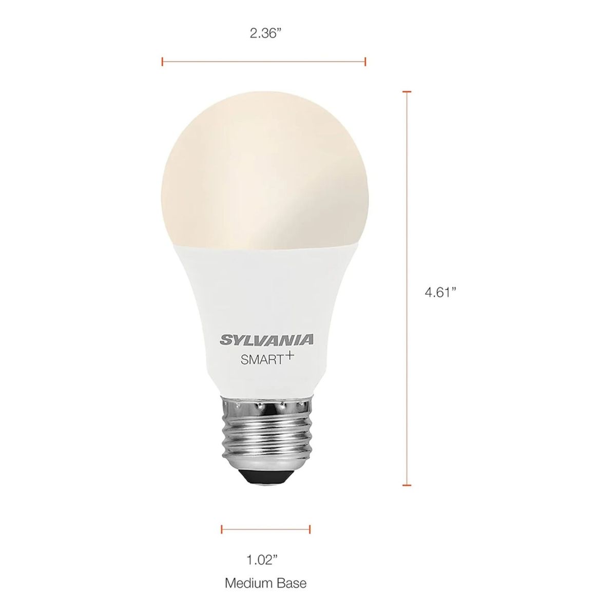 SYLVANIA - Sylvania 4 Bombillos Smart Led Alexa Google Luz Calida 60w