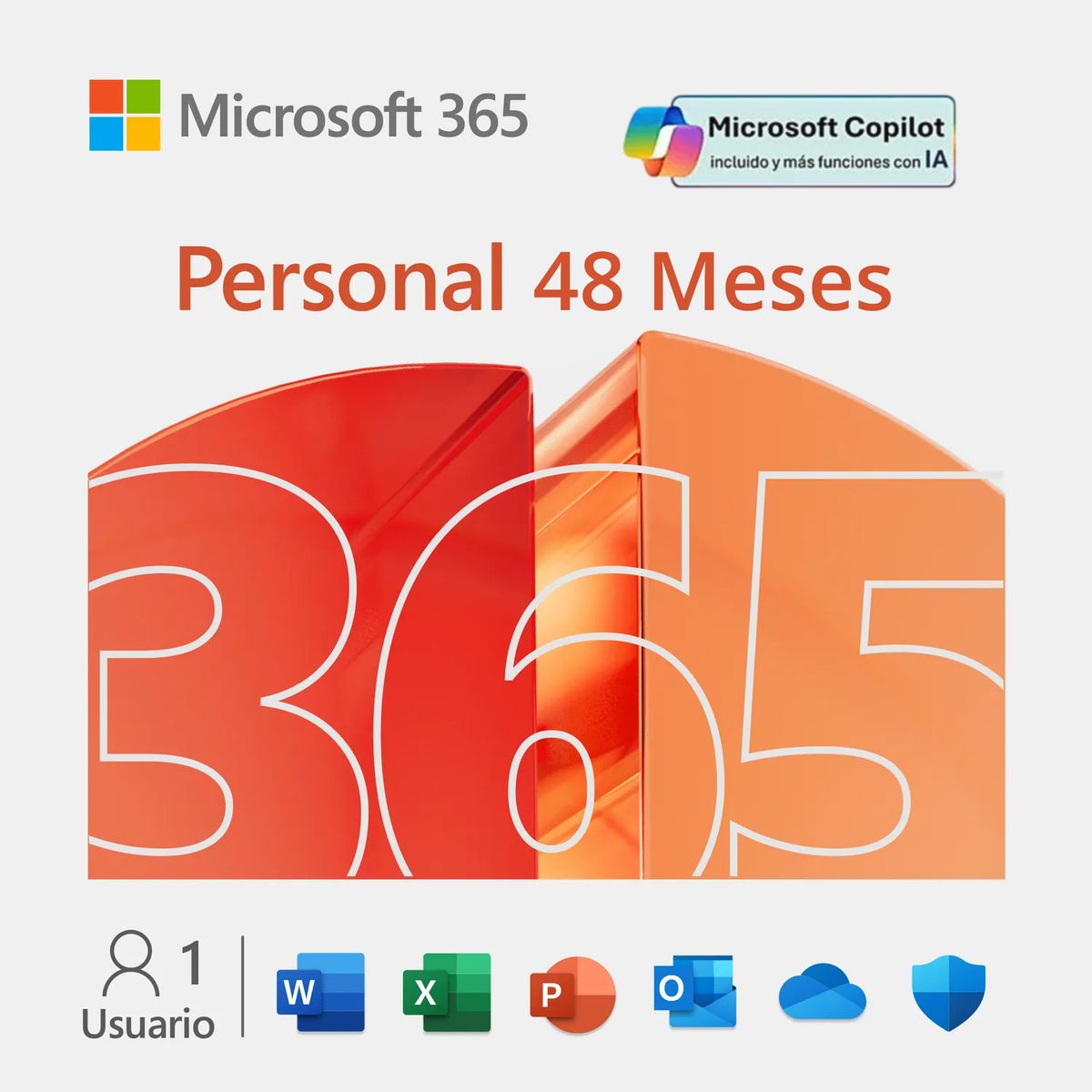 MICROSOFT - Microsoft Office 365 Personal 48 Meses - 1TB OneDrive 5 Dispositivos - Invitación