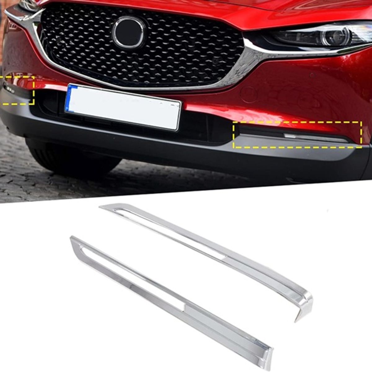 GENERICO - accesorios mazda cx30 cubierta bomper delantero x 2 pcs