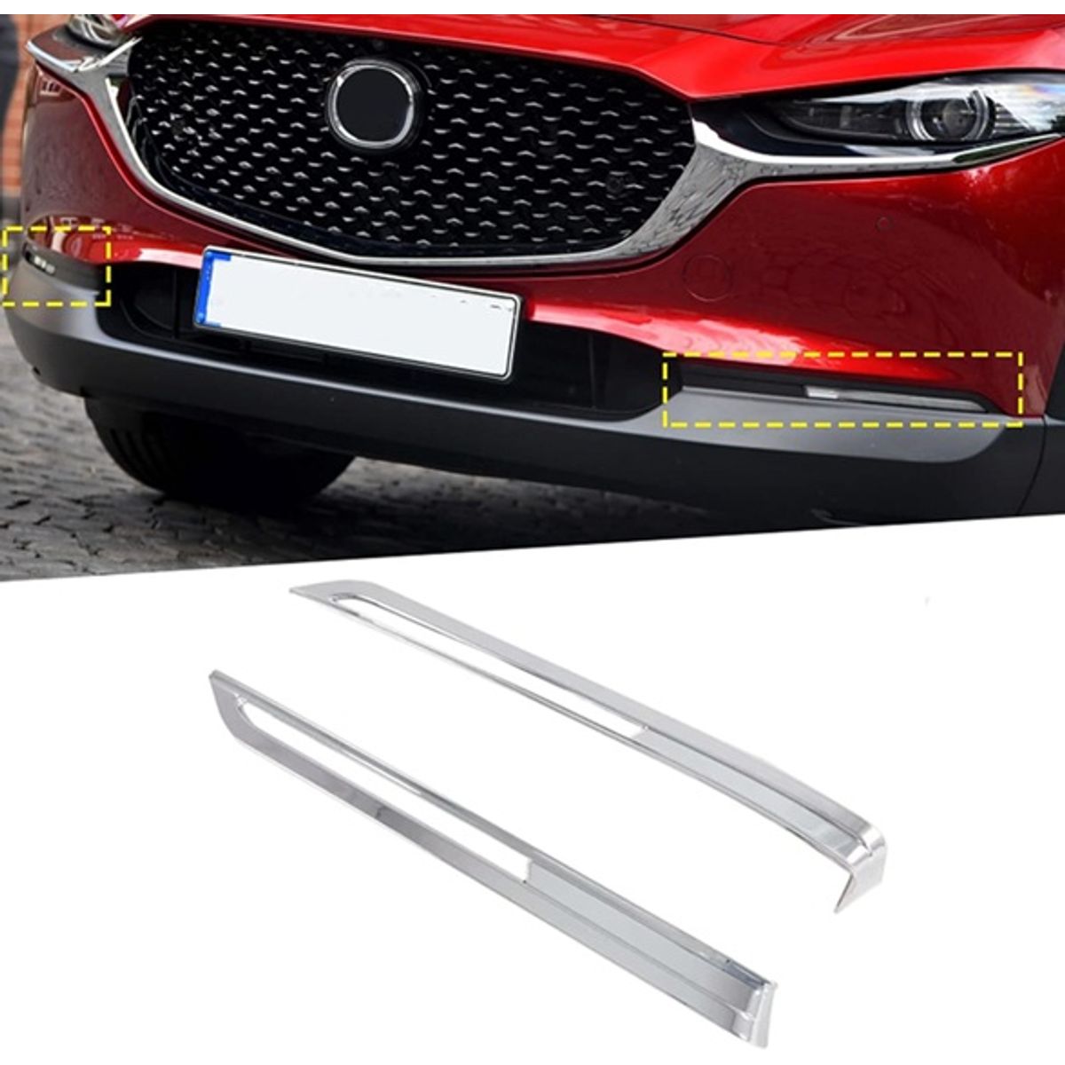 GENERICO - accesorios mazda cx30 cubierta bomper delantero x 2 pcs