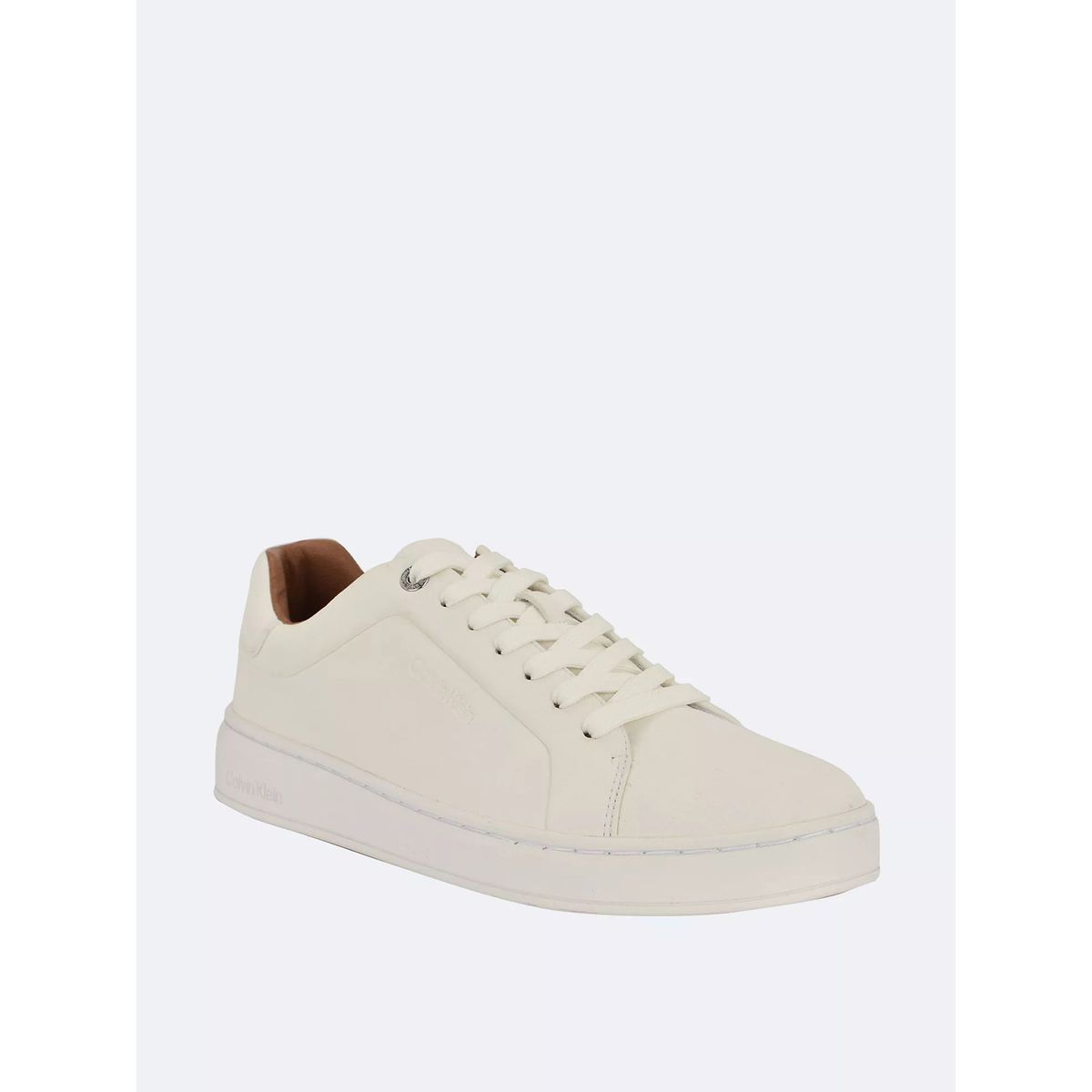 CALVIN KLEIN - Tenis blanco de corte bajo con suela de plataforma Calvin Klein