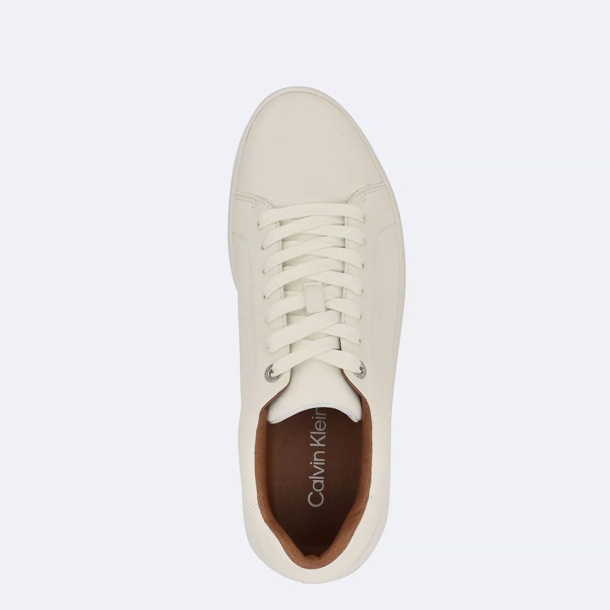 CALVIN KLEIN - Tenis blanco de corte bajo con suela de plataforma Calvin Klein