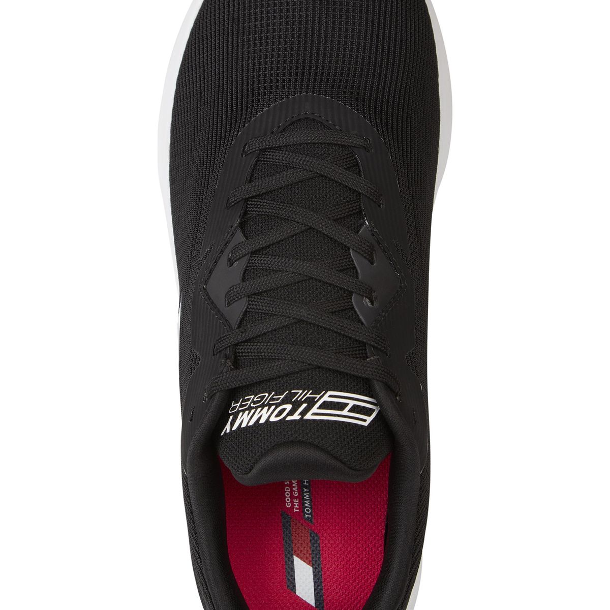 TOMMY HILFIGER - Tenis negro de malla con logo Tommy Hilfiger