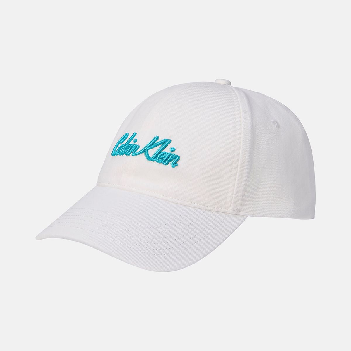 CALVIN KLEIN - Gorra blanca de sarga con logo Calvin Klein