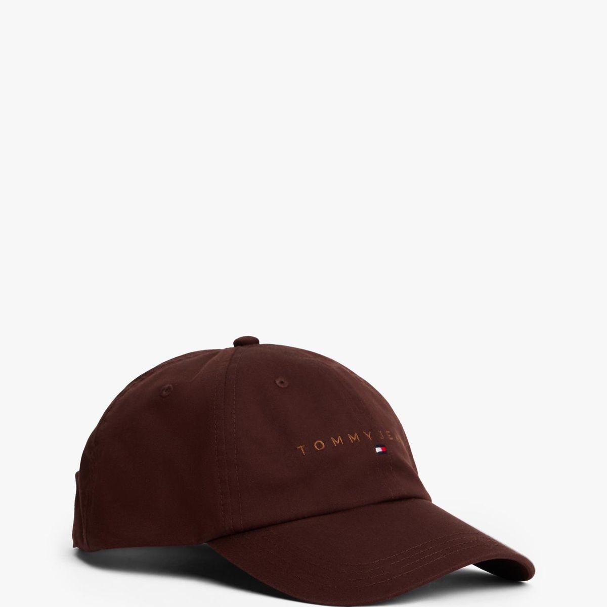 TOMMY HILFIGER - Gorra marrón de béisbol con logo bordado Tommy Hilfiger