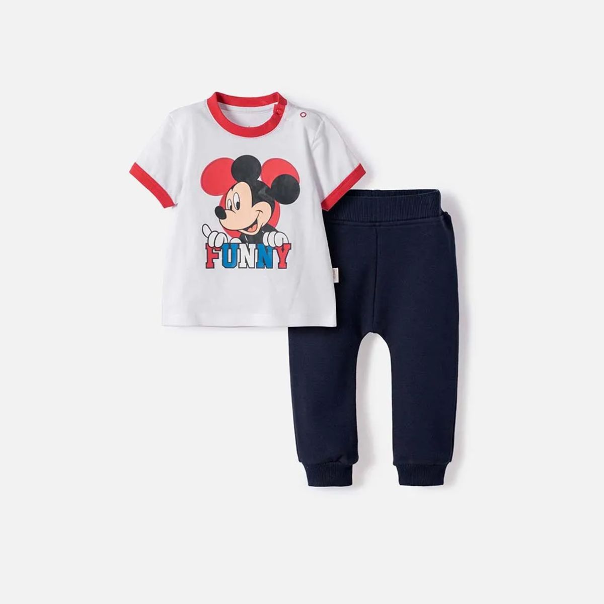 DISNEY - Conjunto de Mickey Mouse pantalón largo multicolor para bebé niño