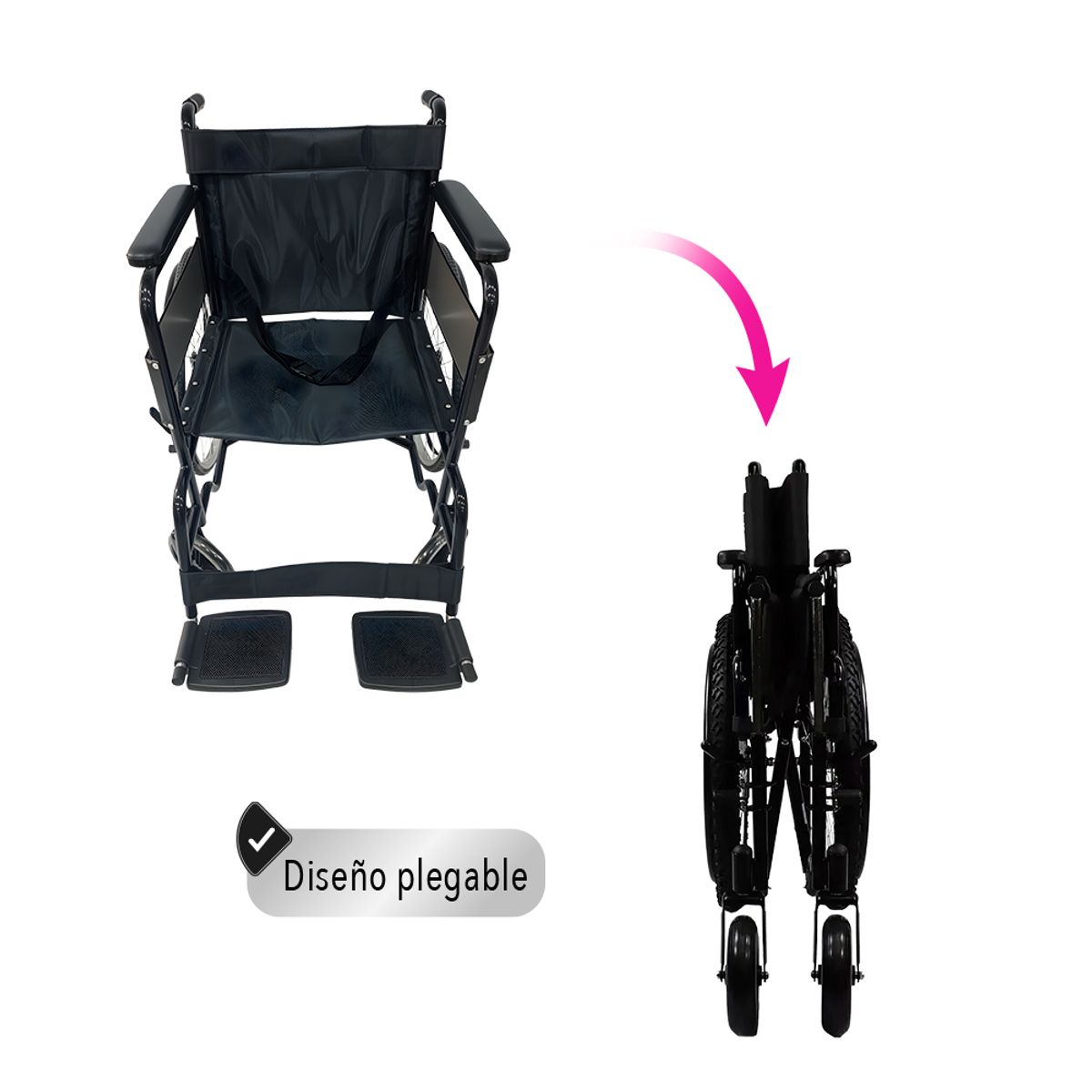 LENIVE - SILLA DE RUEDAS ERGONÓMICA PLEGABLE