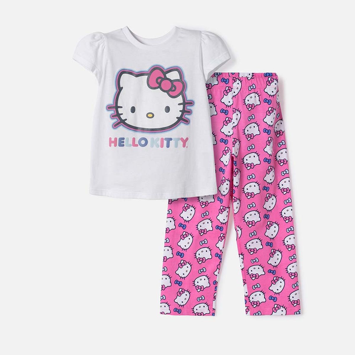 HELLO KITTY - Pijama de Hello Kitty pantalón largo multicolor para niña 2T a 6T