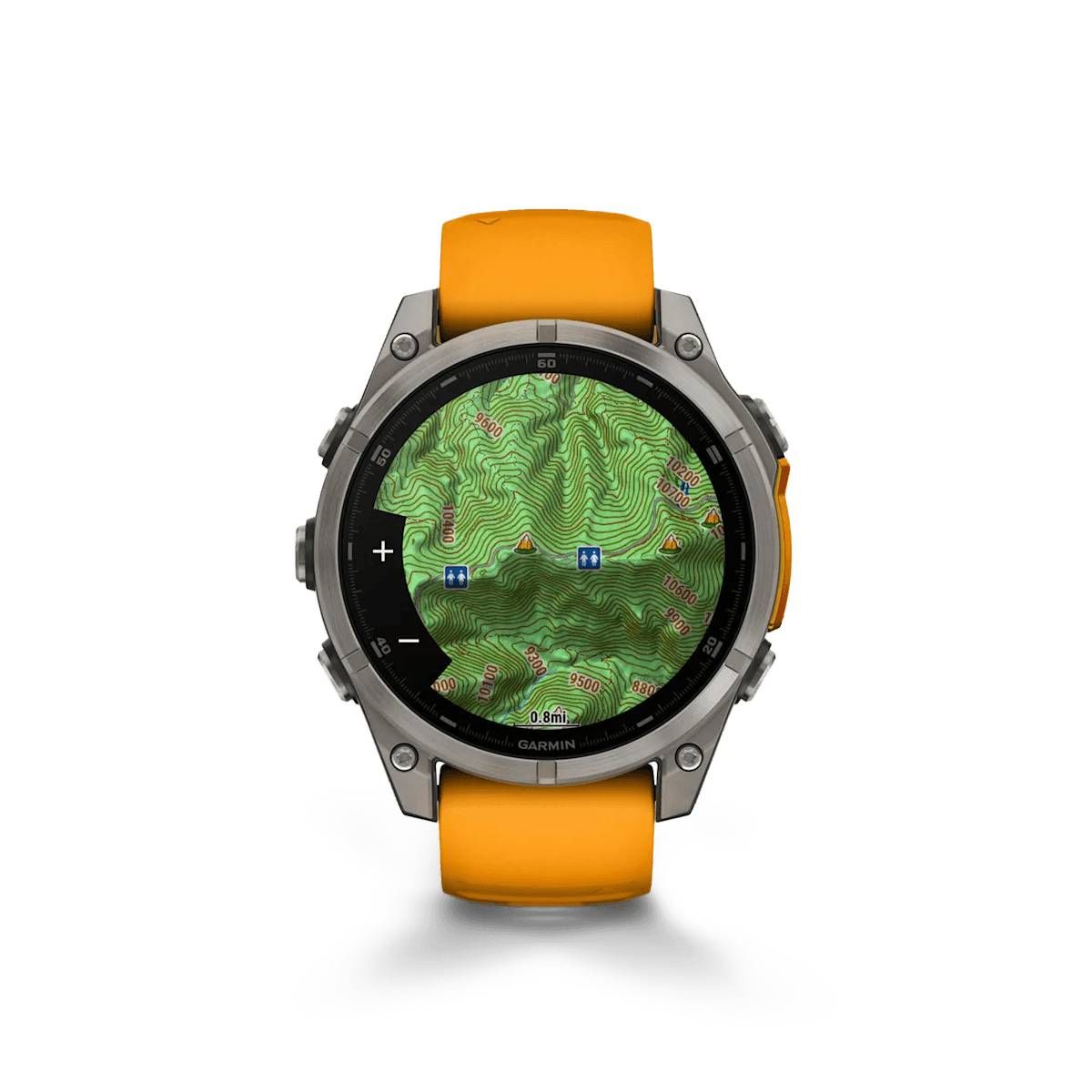 GARMIN - Smartwatch Garmin Fenix 8 de 47 mm con pantalla Amoled color naranja