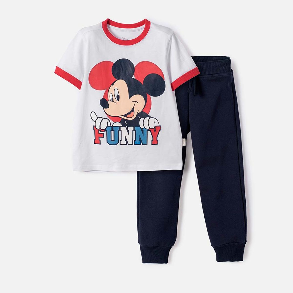 DISNEY - Conjunto de Mickey Mouse con pantalón largo multicolor para niño 2T a 6T