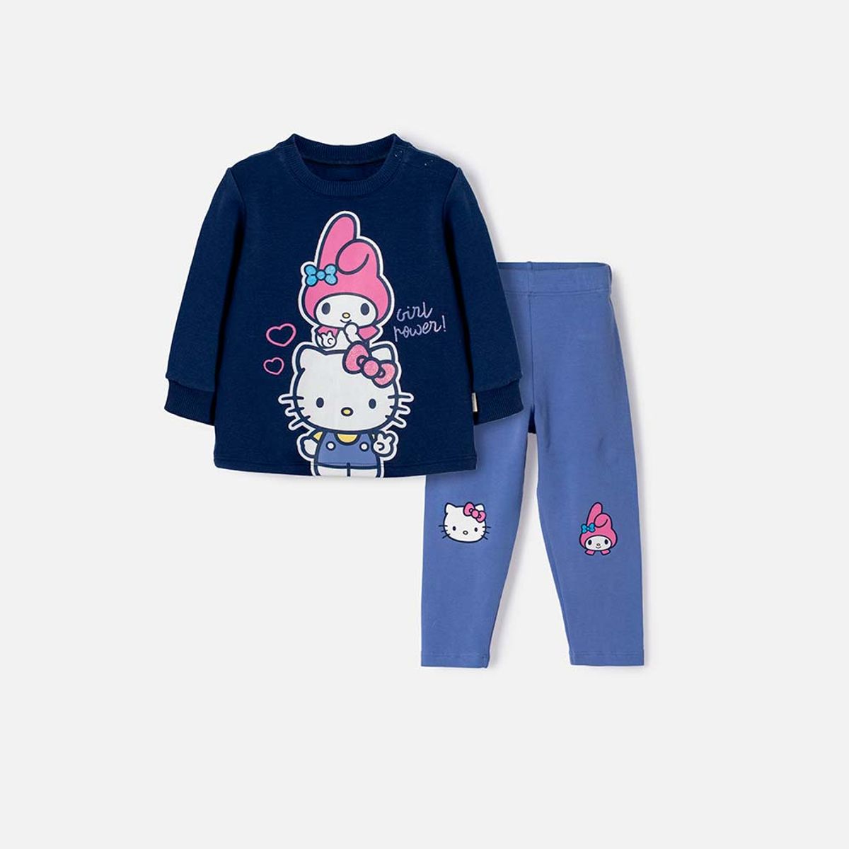 HELLO KITTY - Conjunto de Hello Kitty con buzo azul para bebé niña