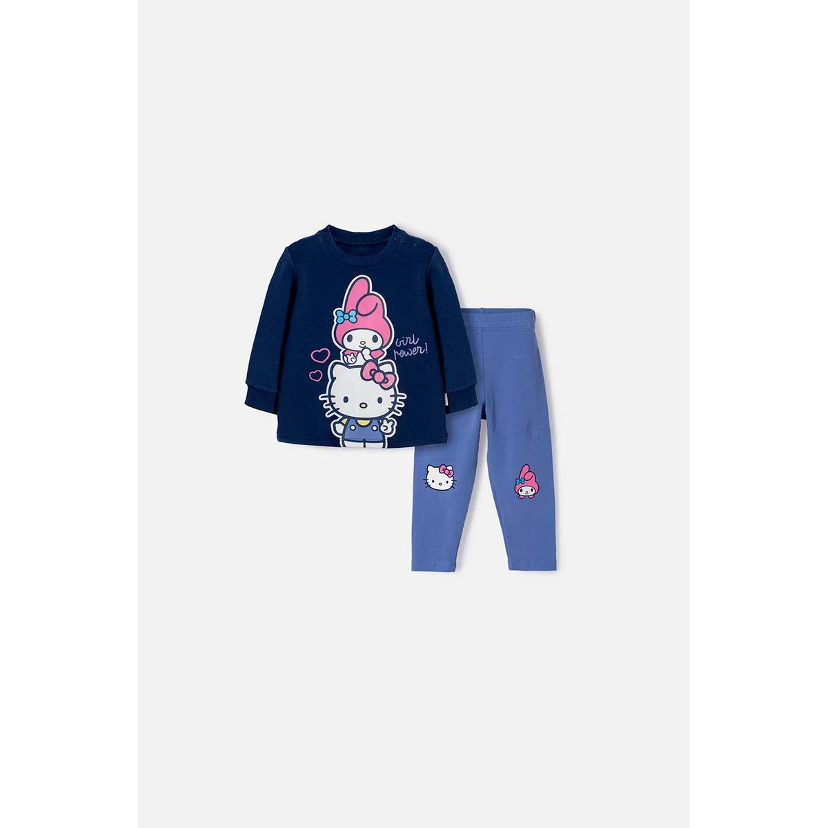 HELLO KITTY - Conjunto de Hello Kitty con buzo azul para bebé niña
