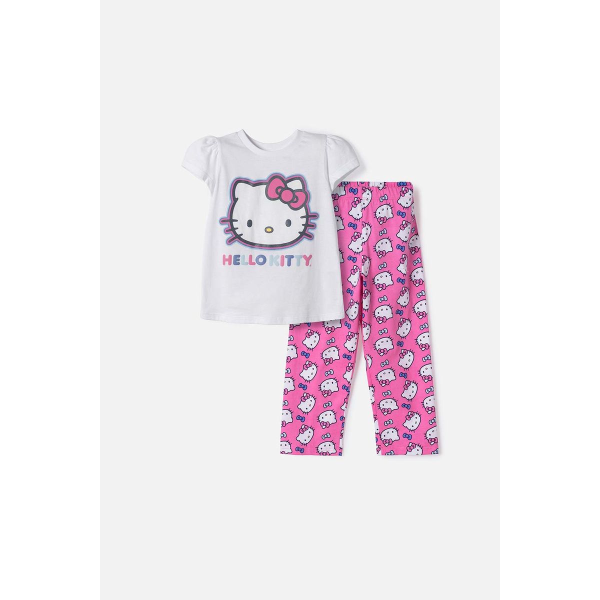 HELLO KITTY - Pijama de Hello Kitty pantalón largo multicolor para niña 2T a 6T