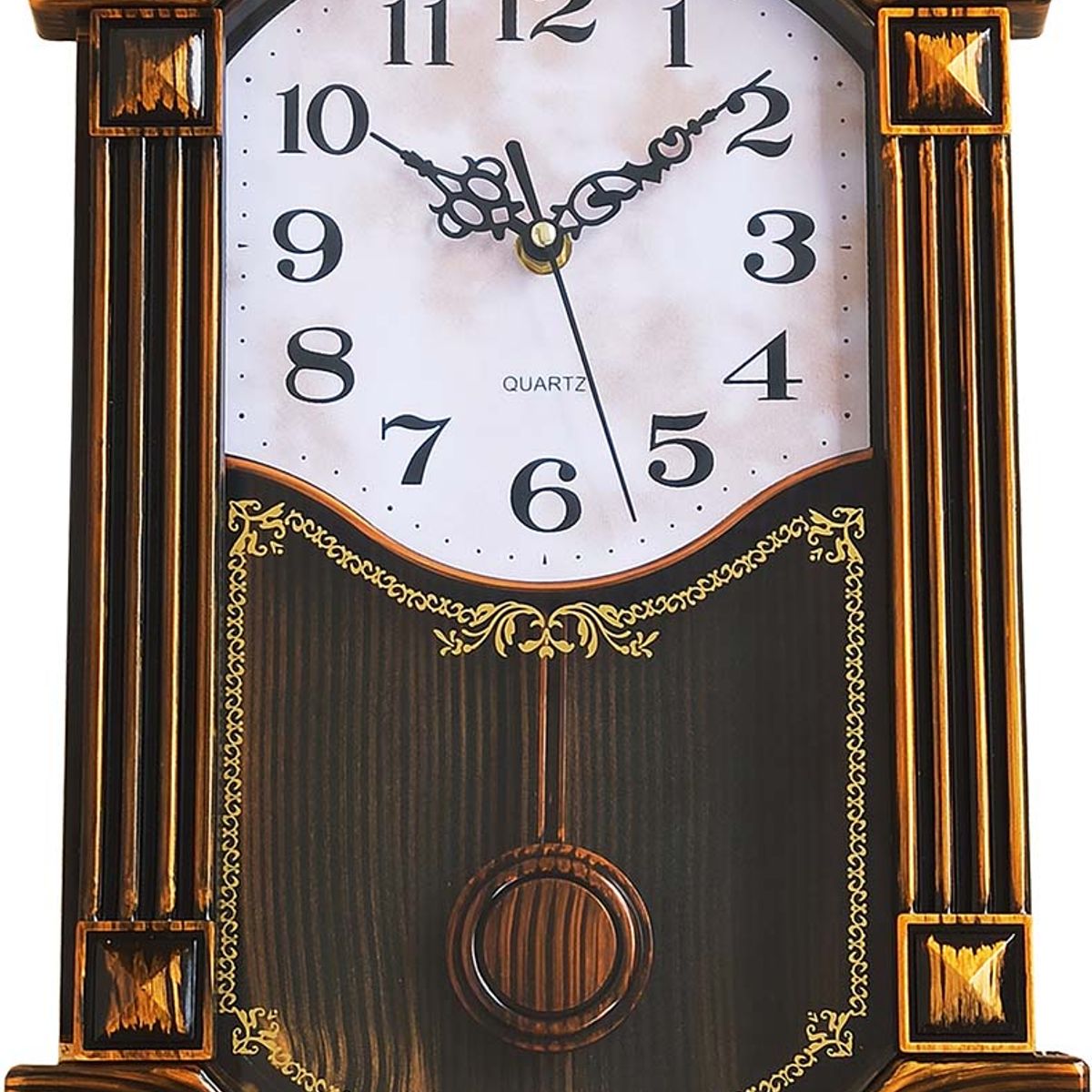 GENERICO - Reloj Pared Clasico Pendulo Estilo Madera Antiguo