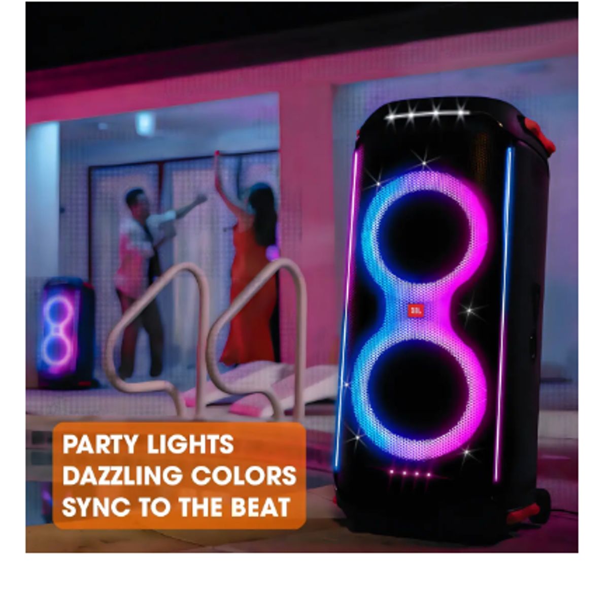 JBL - Altavoz para fiestas JBL PartyBox 710, 800W RMS, Luces Rítmicas, IPX4, Bluetooth 5.1