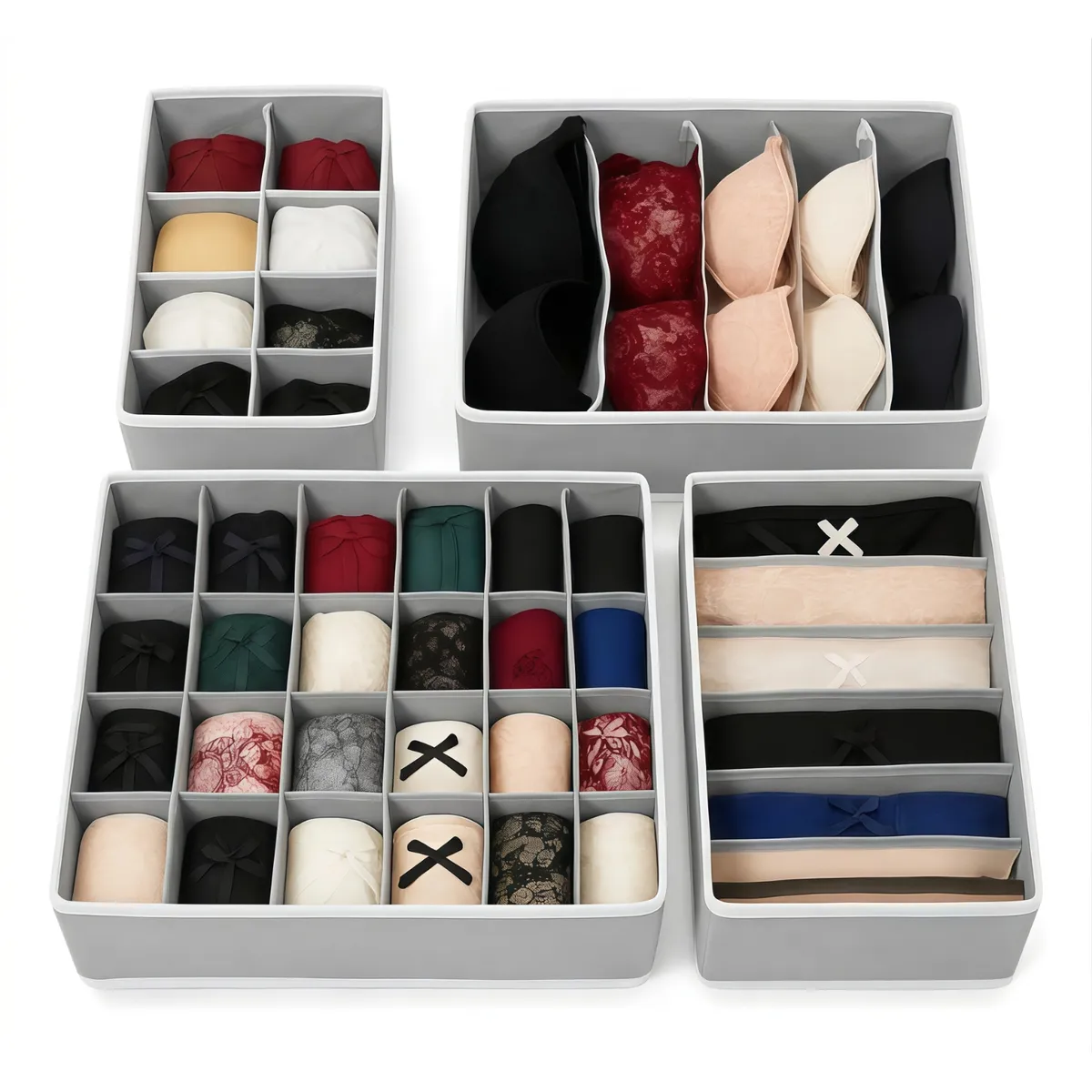 TECH - Organizador Ropa Interior Acora Set  De 4 Cajones Divisor