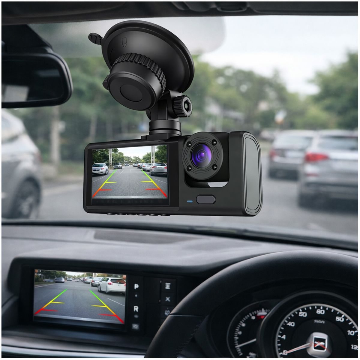 ONE PIXEL - Camara De Vision Interior Y Trasera Con Lente De Vision Nocturna 1080P
