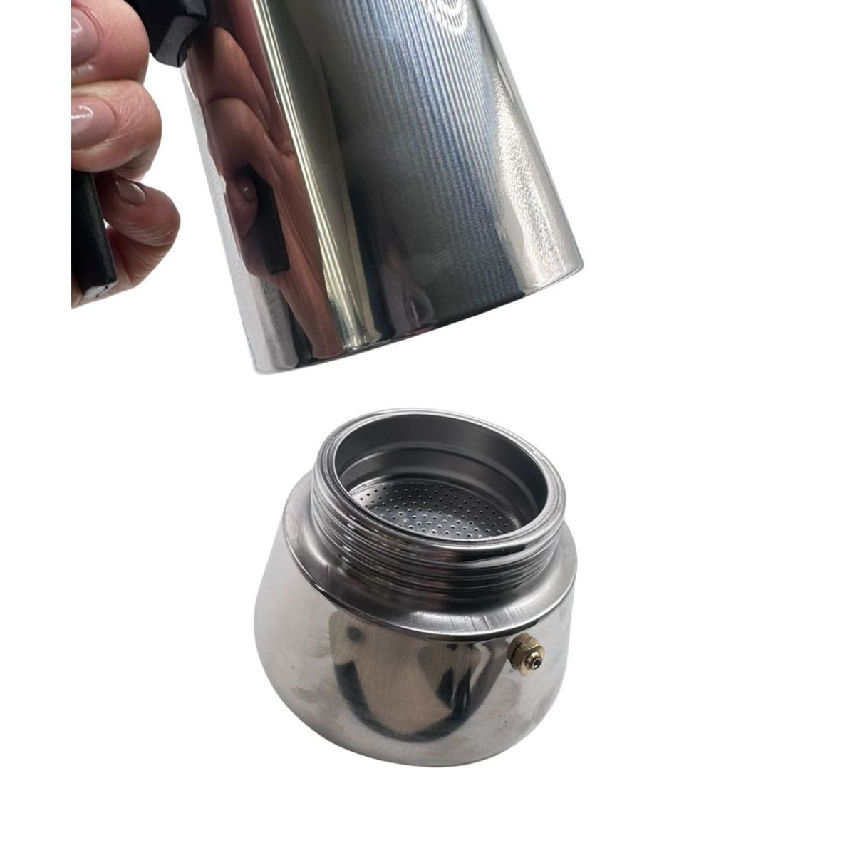 MAZUGI - Cafetera Pequeña de Acero Inoxidable Práctica para Cocina