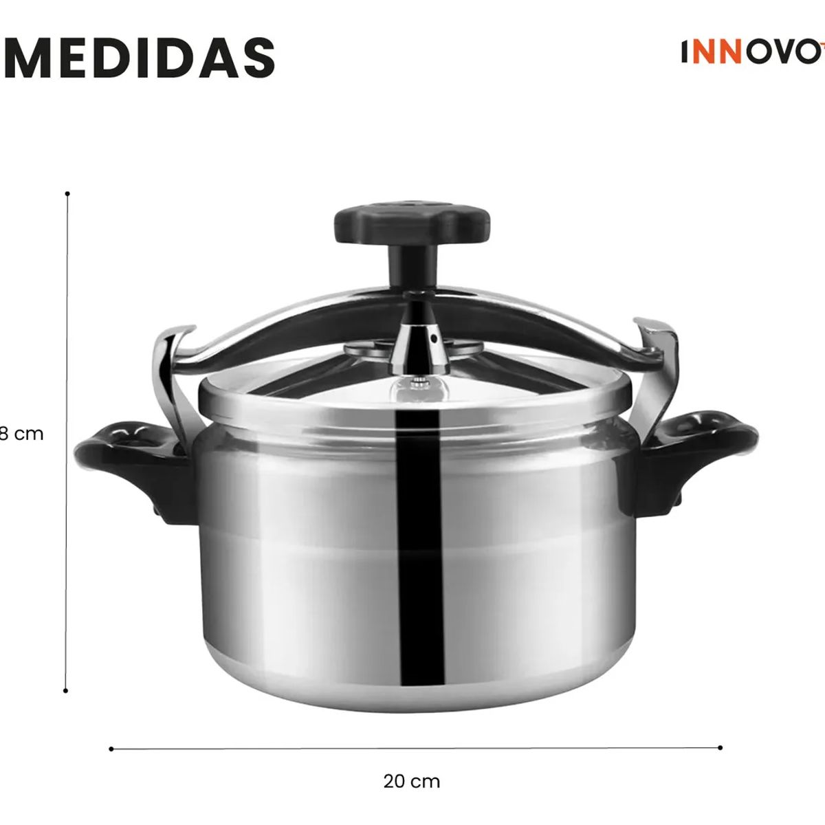 NIA - Olla A Presión 4 Litros Nia Segura Antiadherente Aluminio