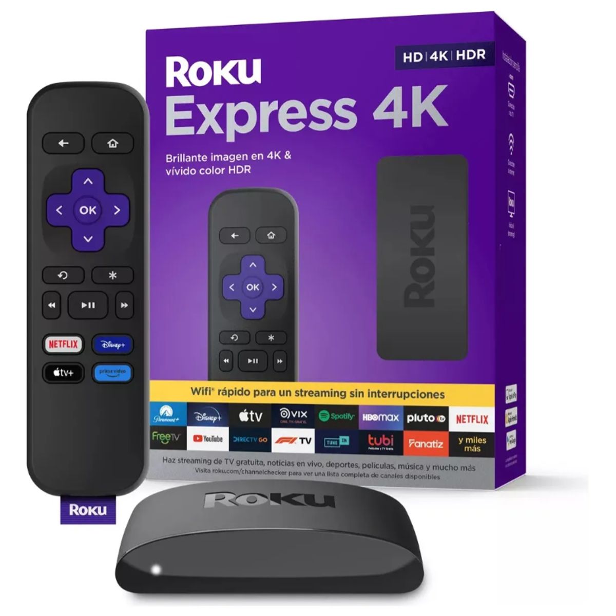 GENERICO - Roku Express HD 4K Streaming  Dispositivo WiFi Electrónico Para Convertir TV en Smart TV con Escucha Privada