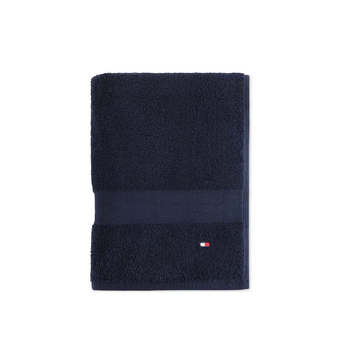 TOMMY HILFIGER - Toalla de baño azul con logo Tommy Hilfiger