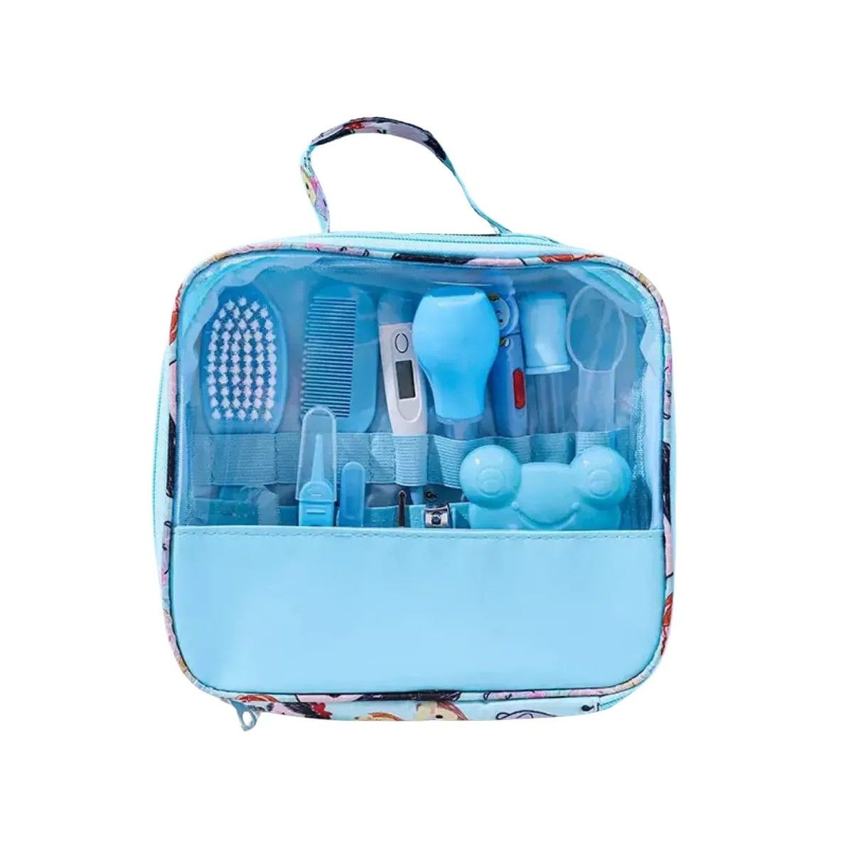 GENERICO - Kit Aseo Bebe Con Estuche 13 Piezas azul