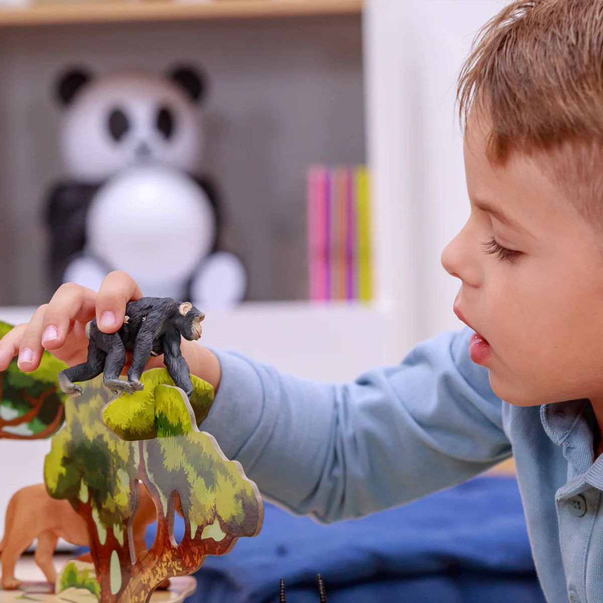 PAPOS - Figura Coleccionable Chimpancé Con Bebe Papo Para Niños