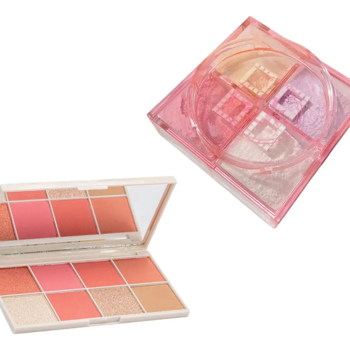MONTOC MAKEUP - Paleta Rubores 8 Tonos Polvos Suelto Bloomshell Acabado Mate