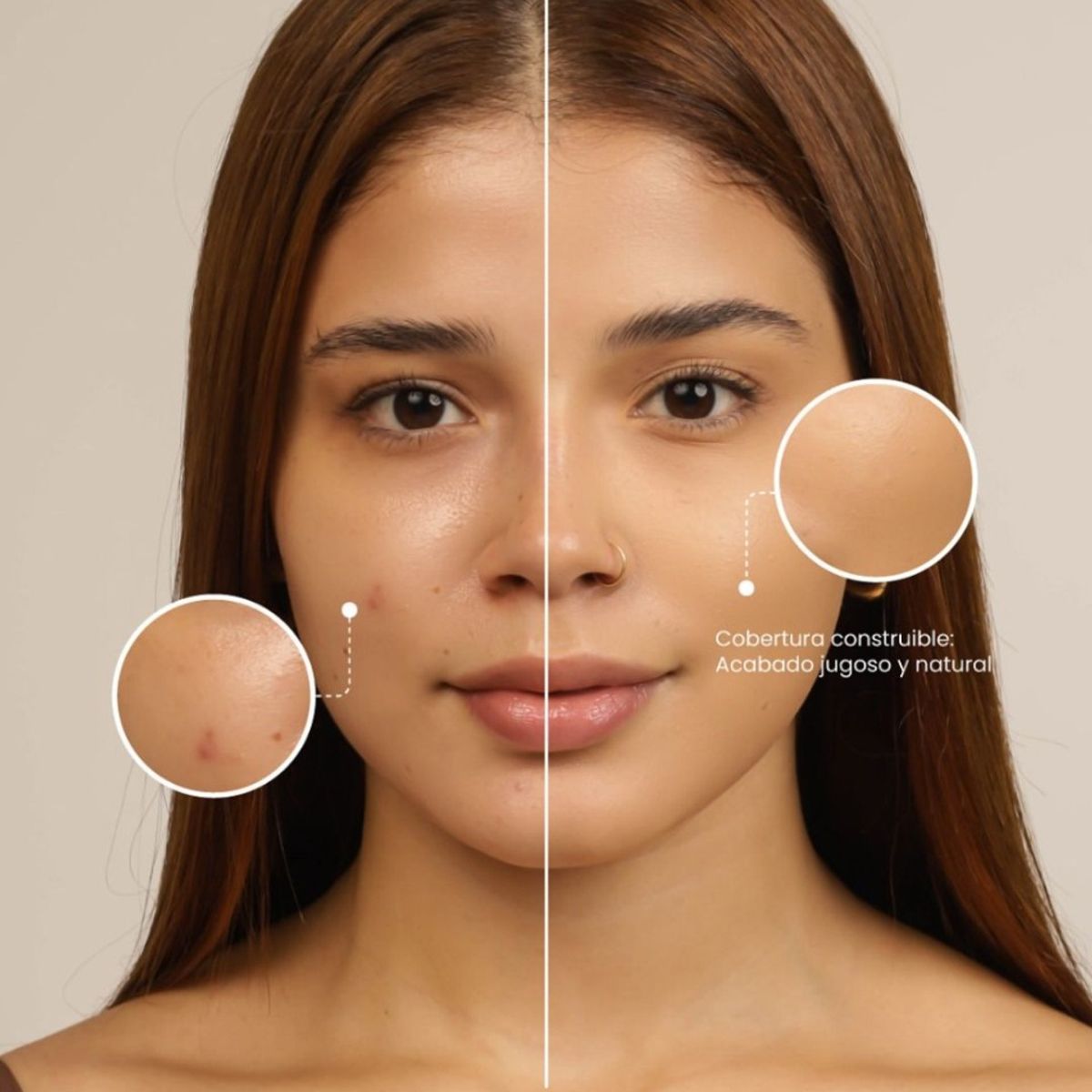 MONTOC MAKEUP - Base De Maquillaje Con Retinol Tono 200 Polvo Sueltos 4en1 Mate