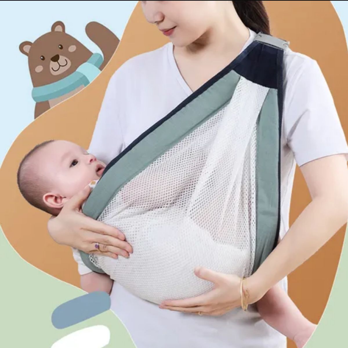 GENERICO - Cargador Ergonómico para Bebé con Soporte de Cadera