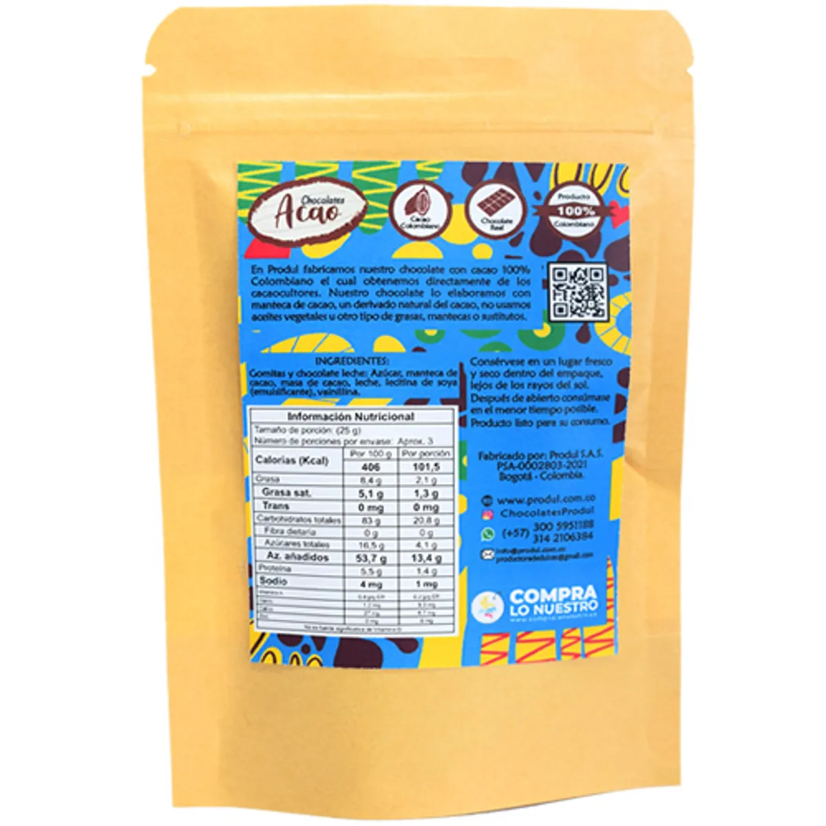 GENERICO - Gomitas Con Chocolate Leche 34%