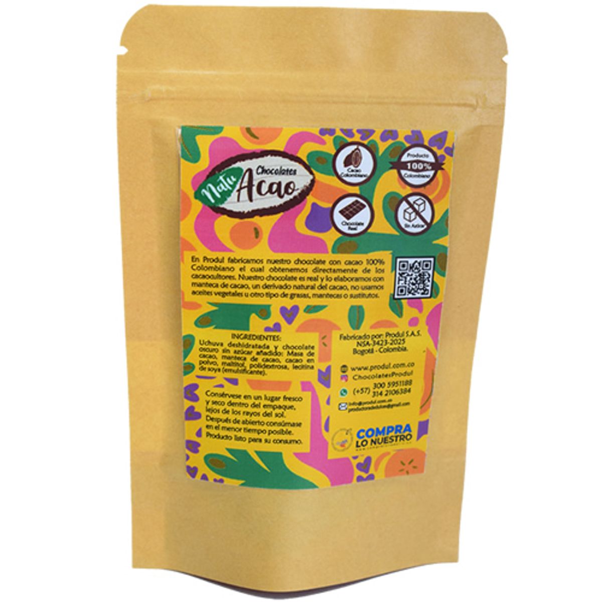 GENERICO - Uchuva Con Chocolate Oscuro 70% Sin Azúcar