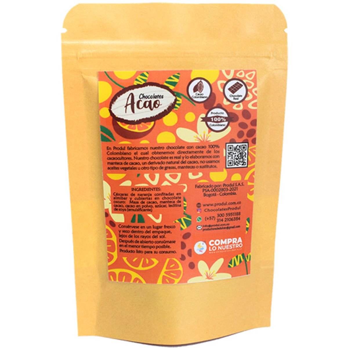 GENERICO - Cáscaras De Naranja Con Chocolate Oscuro 70%