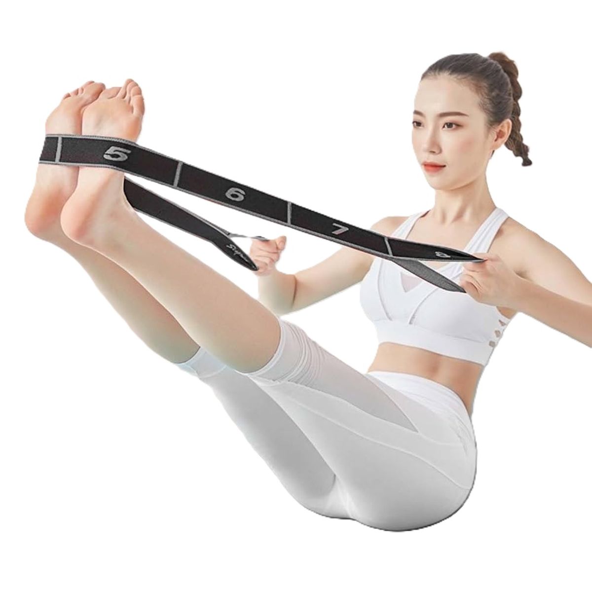 GENERICO - banda estiramiento ejercicio rehabilitacion yoga pilates 7 niveles elastica
