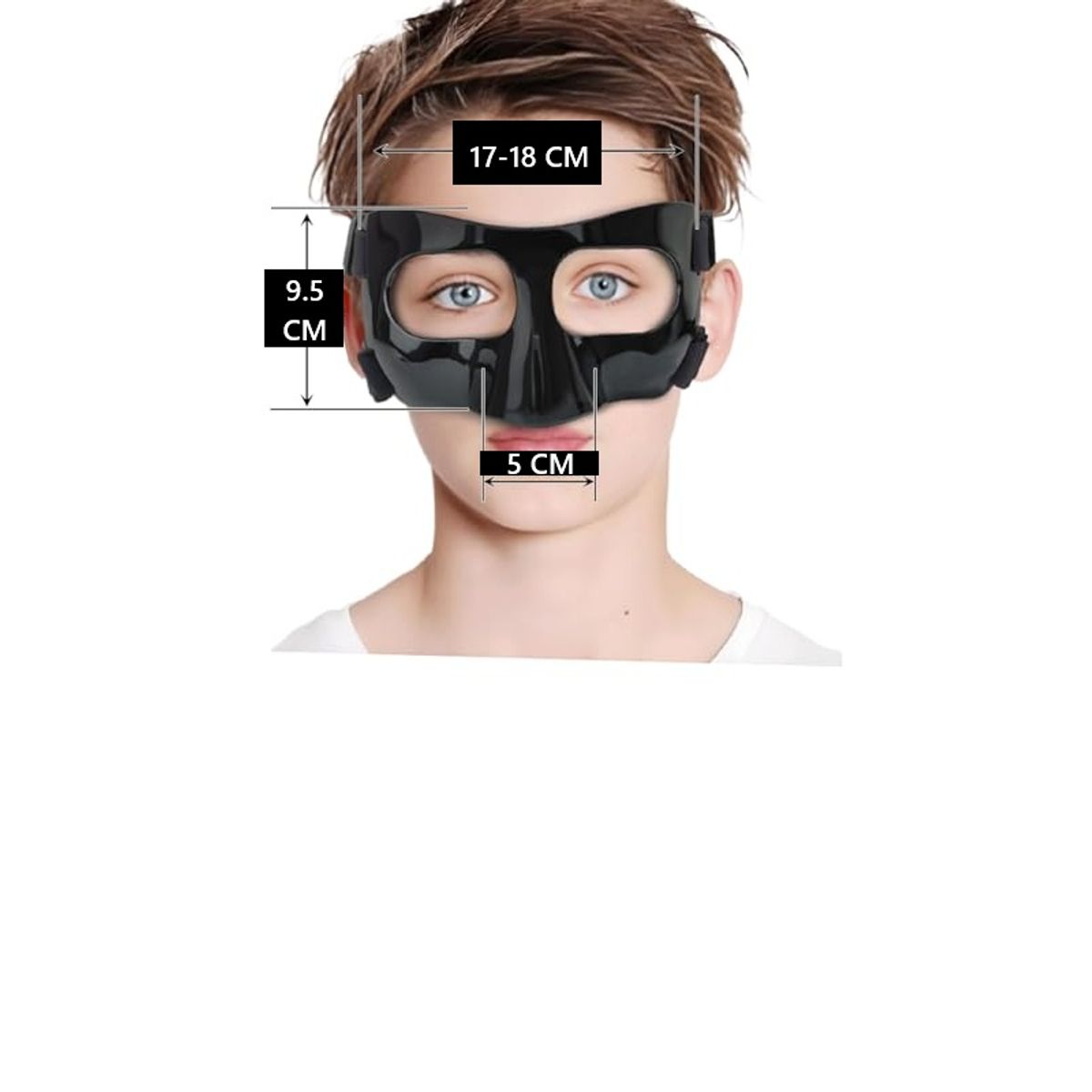 GENERICO - MASCARA DEPORTIVA FACIAL PROTECTORA FUTBOL BASKET NARIZ OJOS