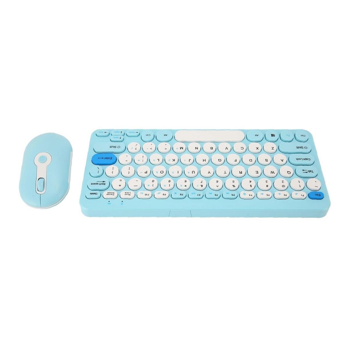 DAYOSHOP - Combo Teclado Mecánico Retro Vintage Mouse Inalámbrico 2.4g