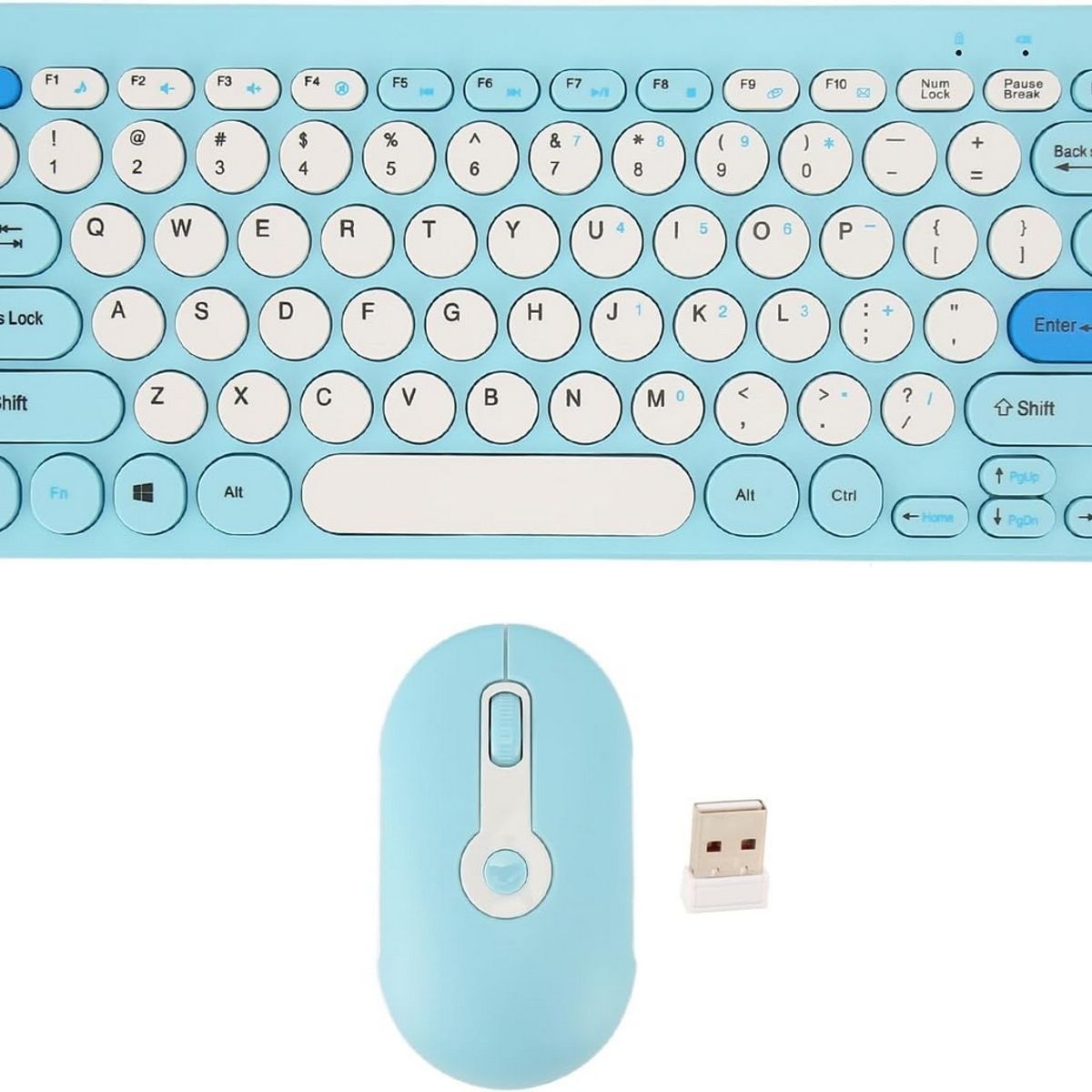 DAYOSHOP - Combo Teclado Mecánico Retro Vintage Mouse Inalámbrico 2.4g