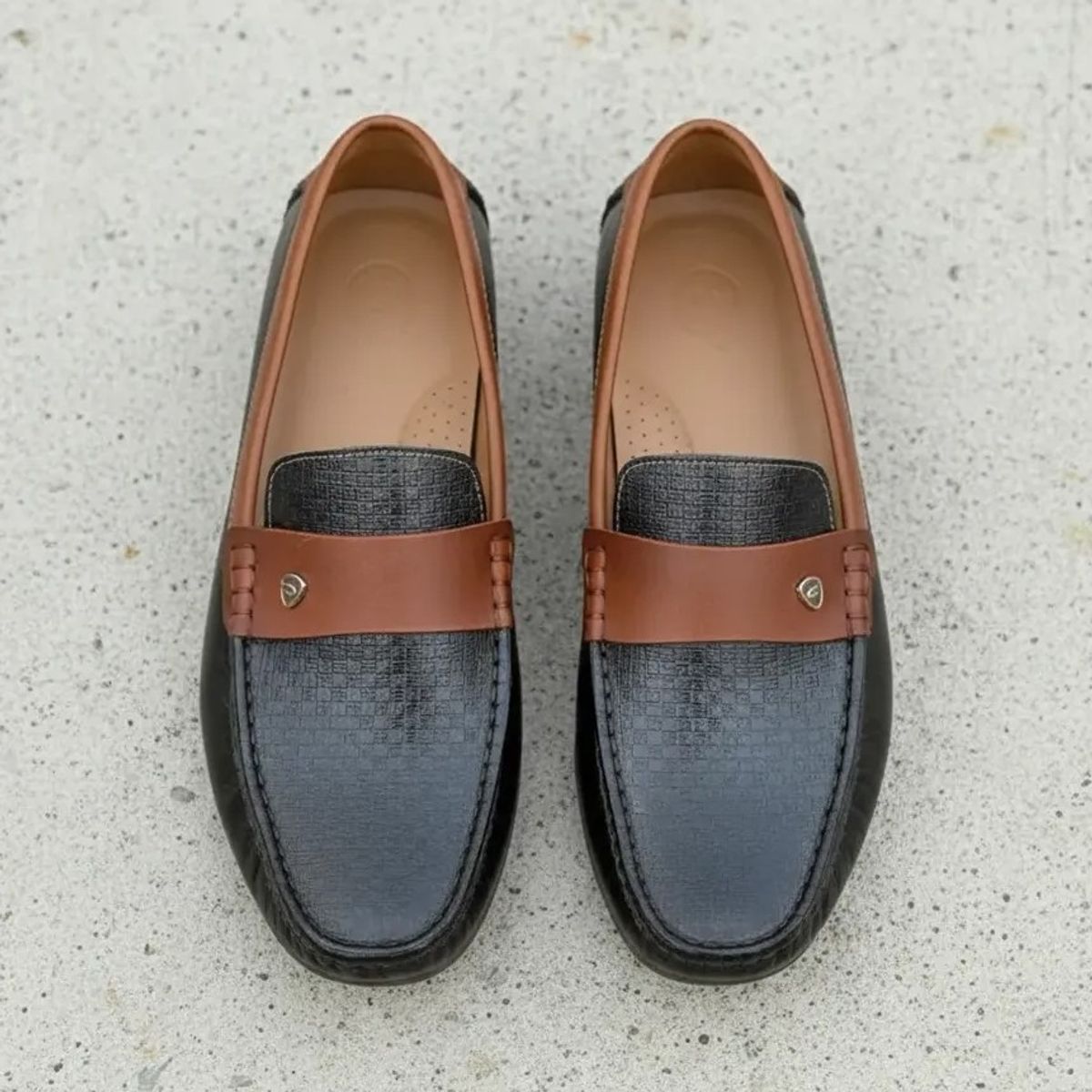 EVEGONZ - Apache para Caballeros Mocasin de Hombre Cafe