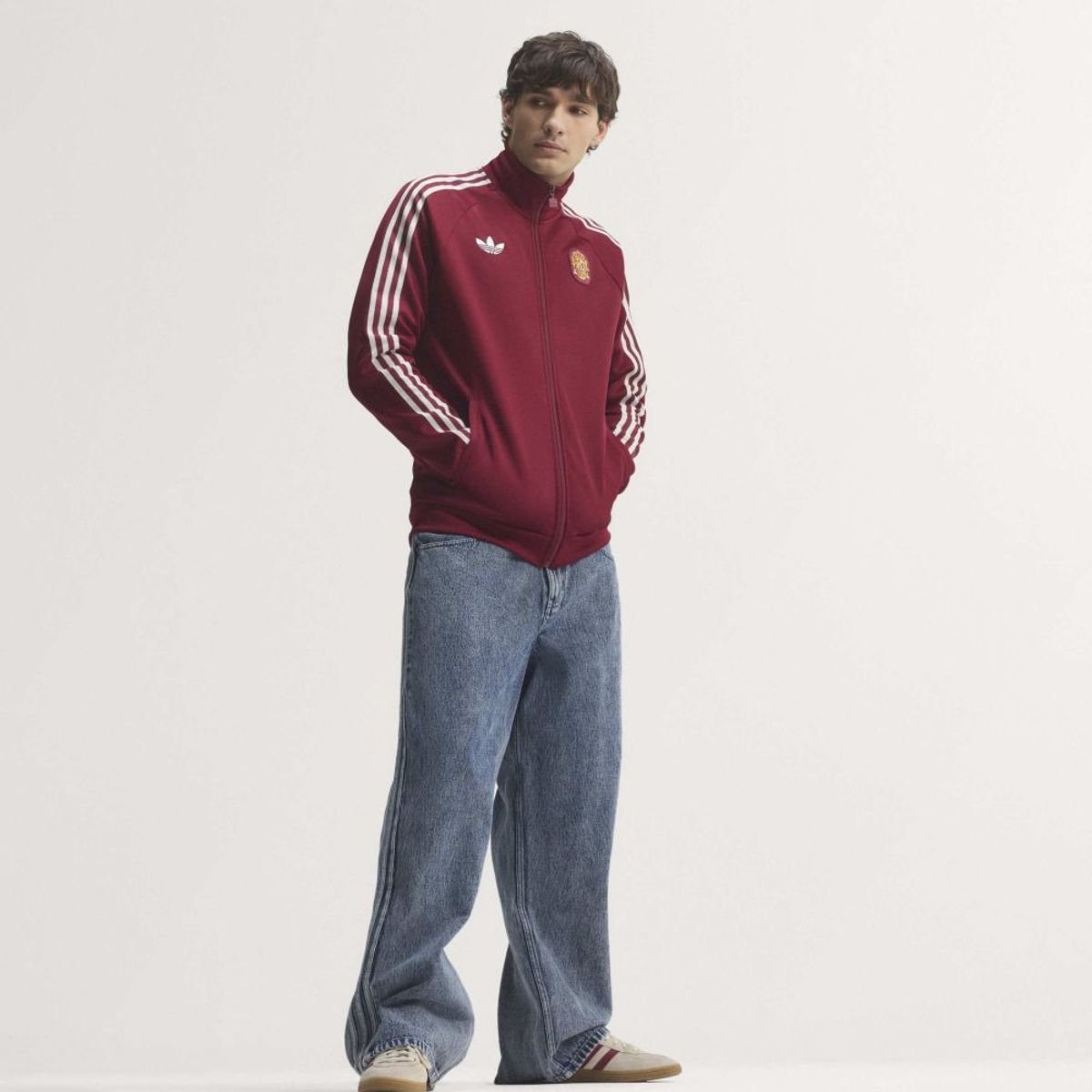 ADIDAS ORIGINALS - Chaqueta adidas Hombre Deportiva España Originals - Granate